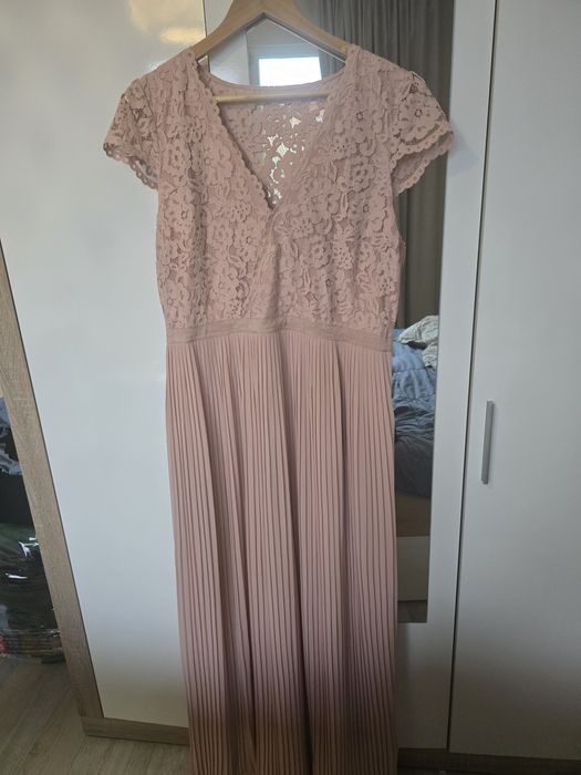 Официална дълга (макси)розова рокля