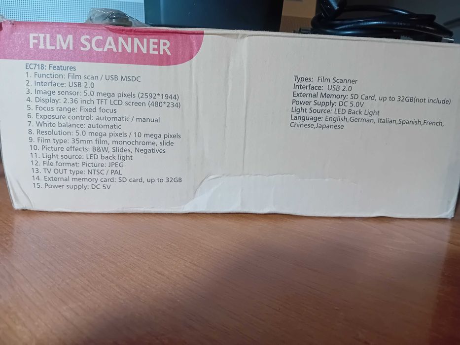 Scanner film 35 mm AN si color