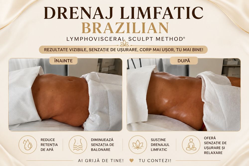 Masaj Drenaj Limfatic Brazilian - LymphoVisceral Sculpt Method. Constanța