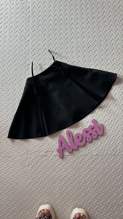 Fusta Scurta Denim Piele Bej