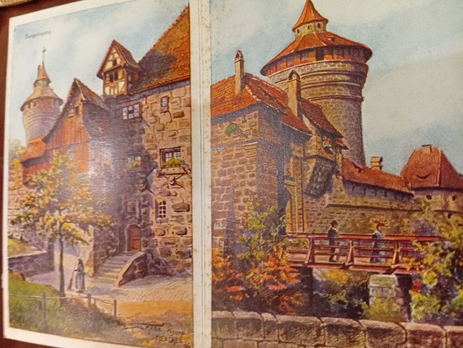 Set rar de 12 Cărți Poștale Vitange Nurnberg -Acuarele Paull Sollmann