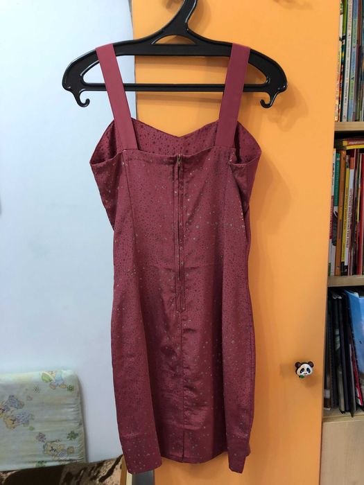 Costum format din rochie si haina cu sclipici, mar. 38-40, roz