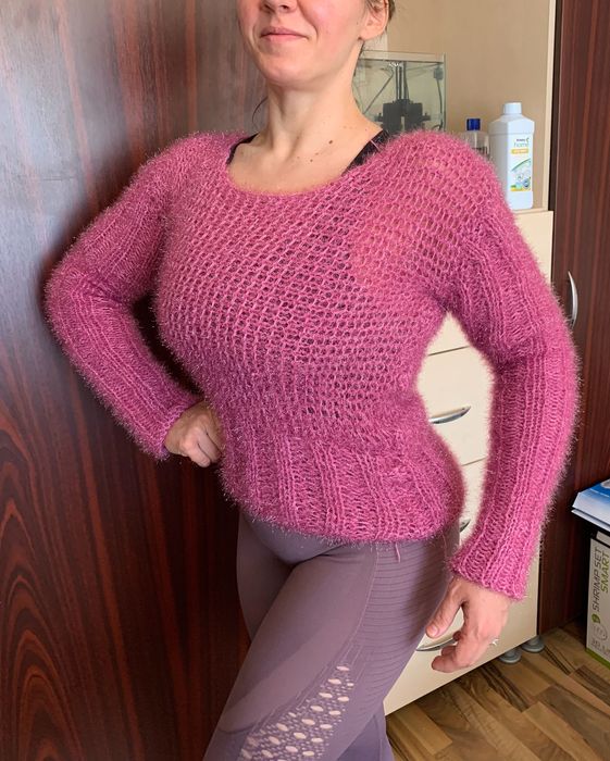 Pulover tricotat Ani fucsia