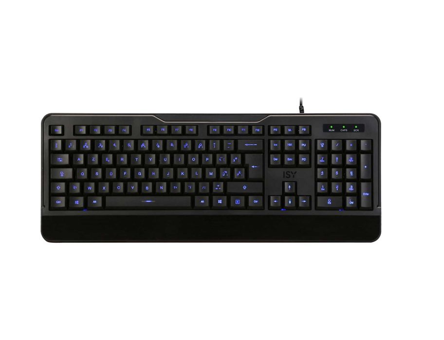 ISY IKE-5000-BE жична AZERTY клавиатура с LED подсветка USB нова