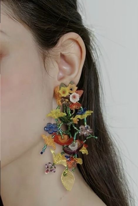 Красивые серьги из бисера