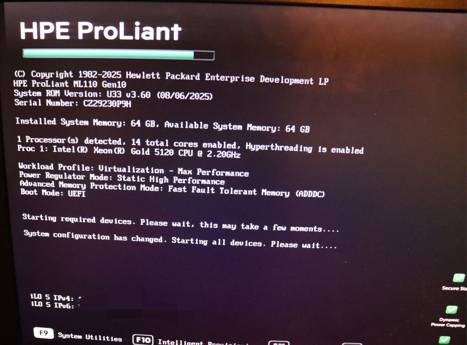 Server Tower HPE ML110 G10 14 Cores Gold 5120 64Gb 2400MHz 8Tb SAS E208i-a SR G10 + Licenta HPE Windows Server 2019(1-2CPU) Permanenta