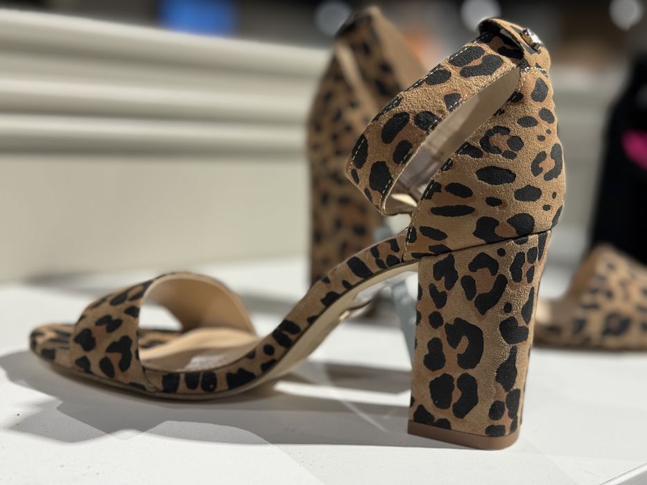 Sandale elegante , piele naturala , Stockholm Leopard noi 36, 37,38
