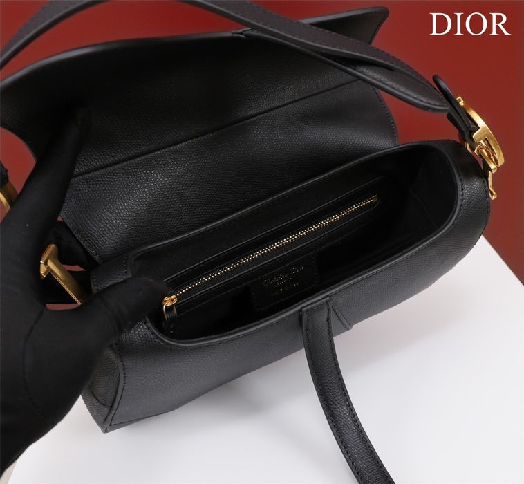 Geanta Christian Dior Saddle negru, tip Premium