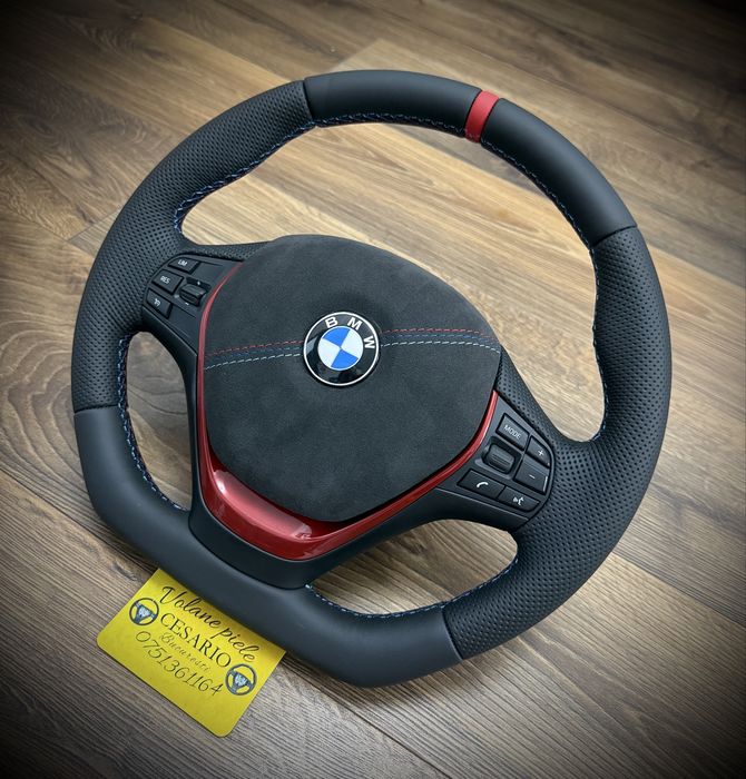 Volan piele naturală BMW seria 1 2 3 4 F20 F22 F30 F31 F32 F33 F34 F36