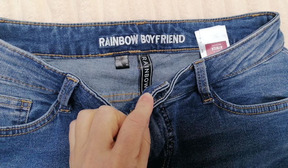 Blugi Rainbow Boyfriend marimea M