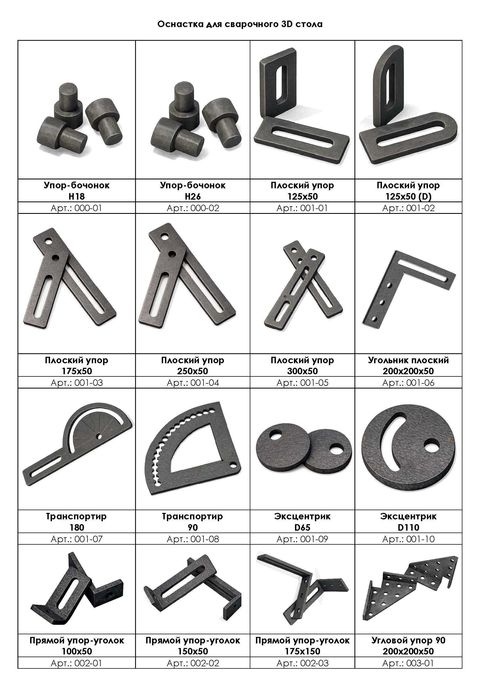Оснастка для сварочного 3D стола