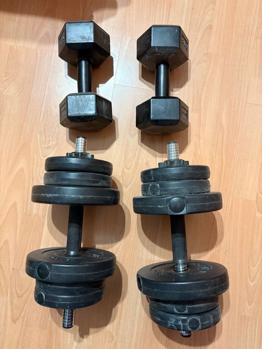 Дъмбели 2х10 кг. и 2х5 кг.