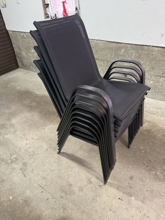 Градински столове Kring Bruxelles – метал, черни