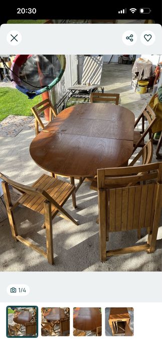 Masa cu 6 scaune lemn