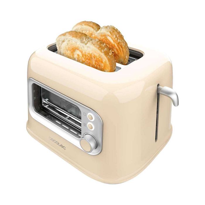 Тостер Cecotec RetroVision Beige 08042 | 700W | Стъклен прозорец