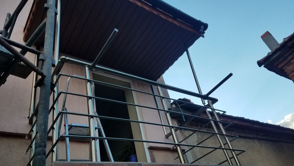 Inox иноксов простор за дрехи.алуминиев парапет prostor.balkon.балкон.