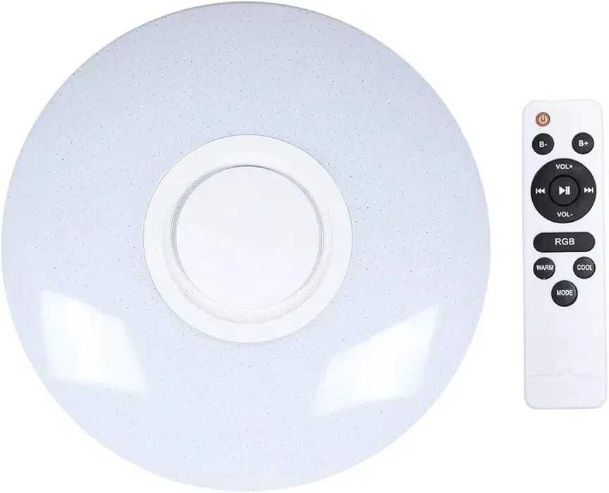 60W RGB плафон Ф36 см музикална Led лампа с високоговорител Димируема