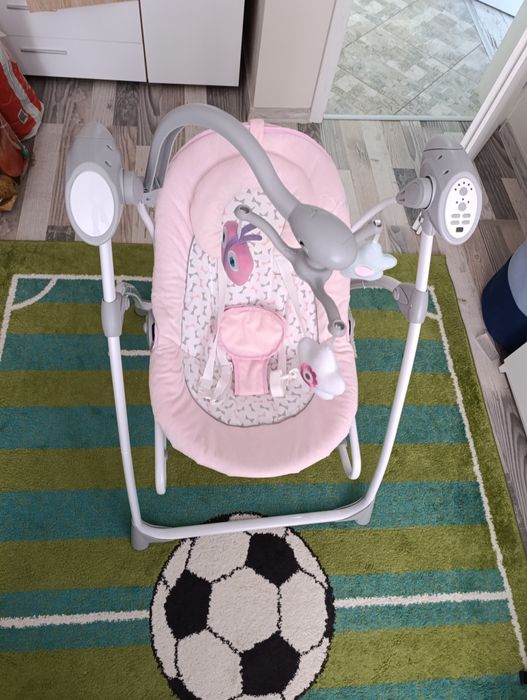 Детска електрическа люлка Cangaroo -Swing star, розова