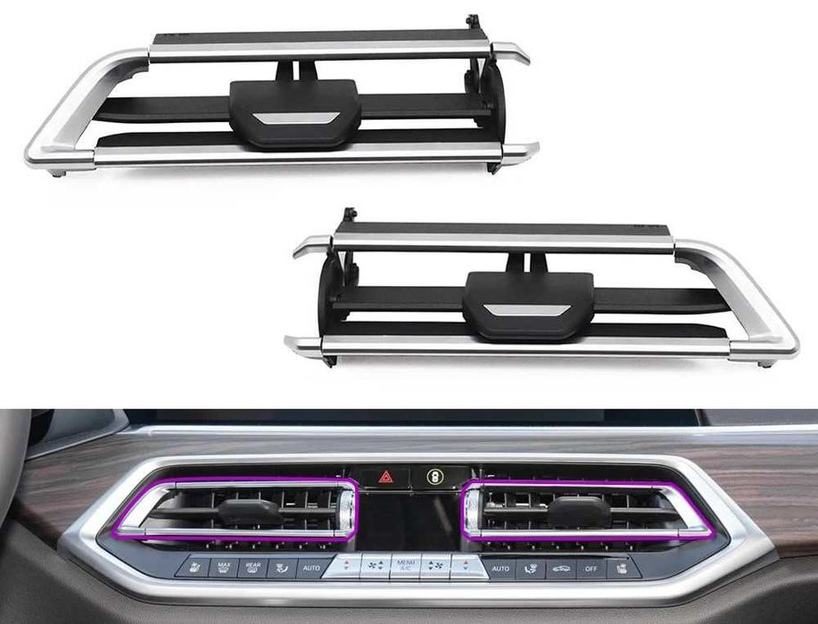 Grilă Centrală Ventilatie Climă Aer Chrome BMW X5 X6 X7 G05 G06 G07