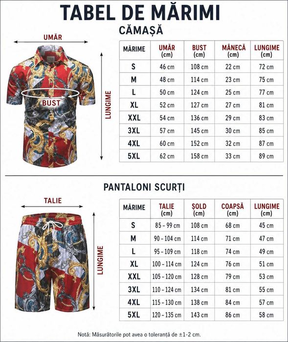 Set barbati 3 PIESE camasa, pantaloni scurti baroc si palarie bucket -LIVRARE MOCA !!!