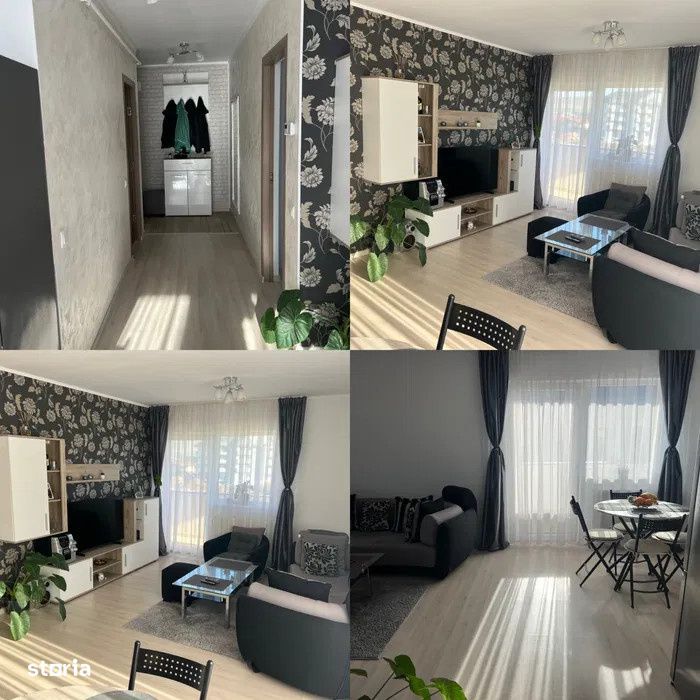 Apartament cu 2 camere,terasa,parcare inclusa,etaj intermediar
