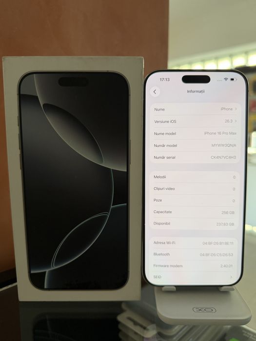 iPhone 16 pro max Pret 4500 lei fix
