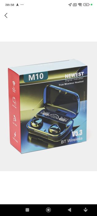 Беспроводные наушники аэрподс чёрные M10