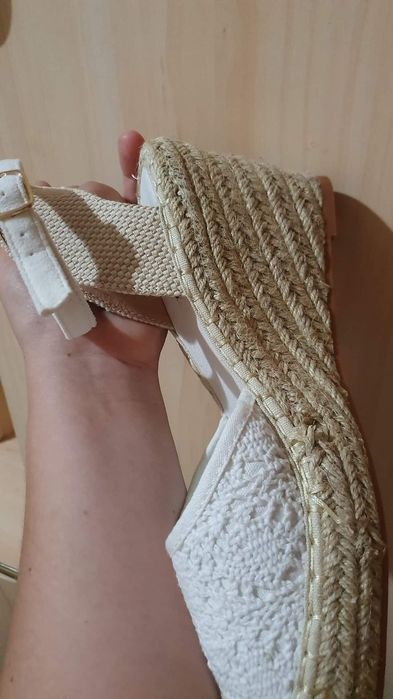 Espadrile noi albe marime 38