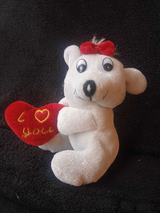 I Love You / Обичам Те / Плюшена играчка мишле със сърце