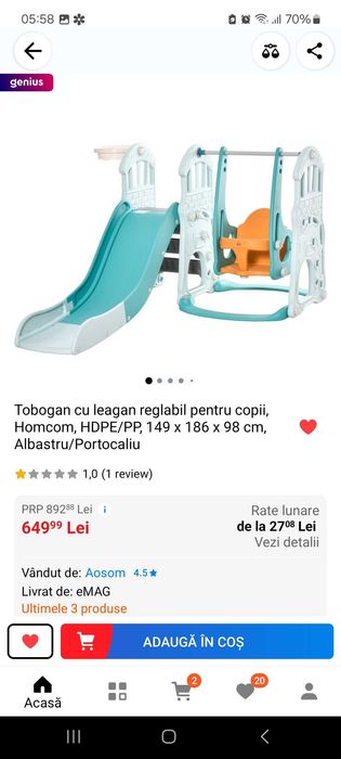 Tobogan 3 in 1 copiii