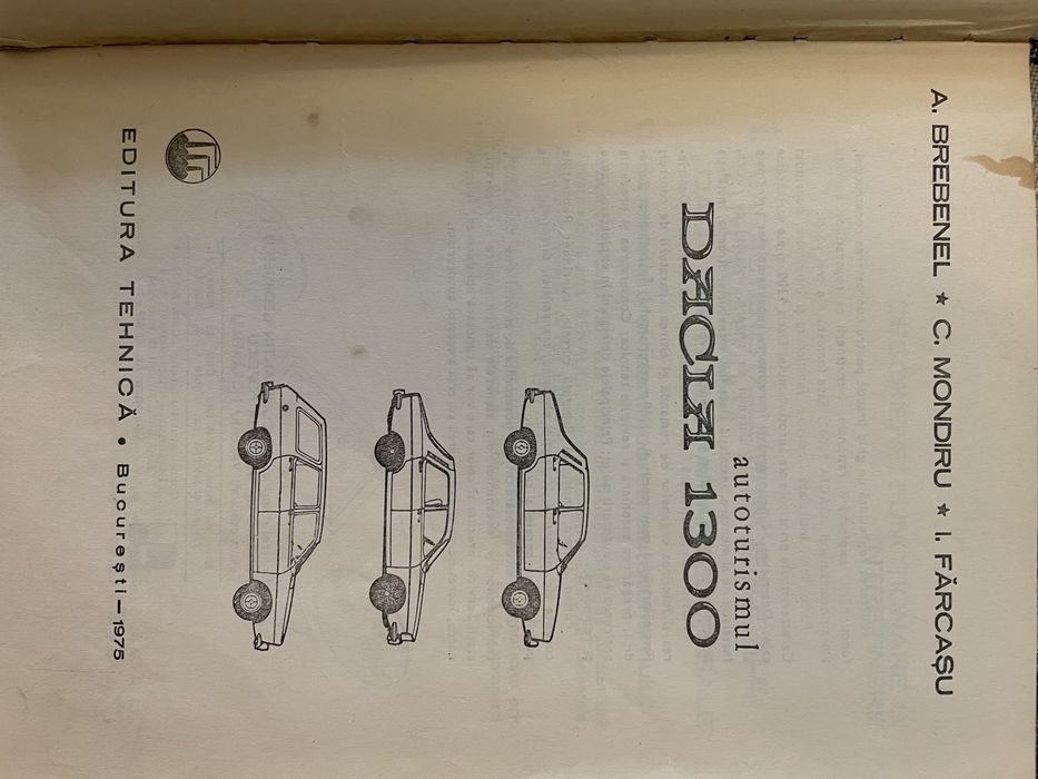 Carti tehnice Dacia 1300, 1975-1978