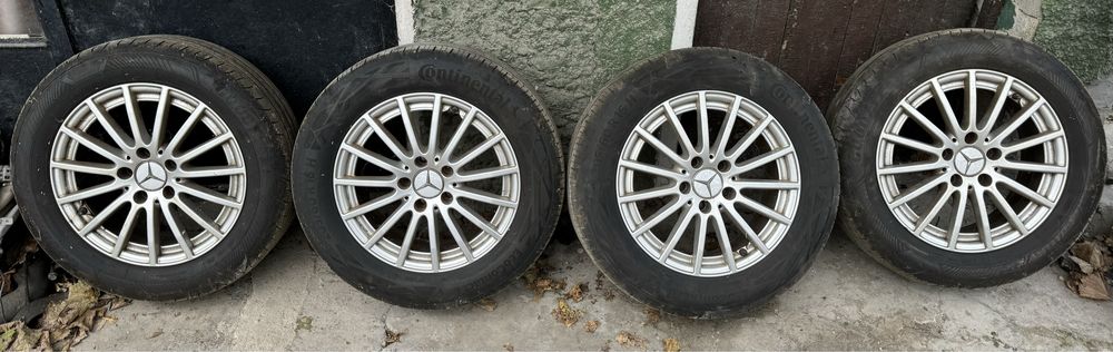 4 бр оригинални джанти 16ки 6.5J ET38 с летни гуми Mercedes W205