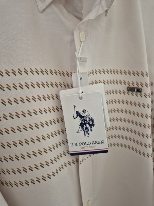 Продавам нова мъжка риза с етикет, U.S. POLO ASSN., размер M/slim fit/