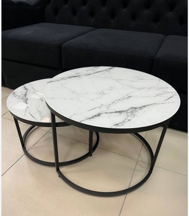 Журнальные столики круглые двойные