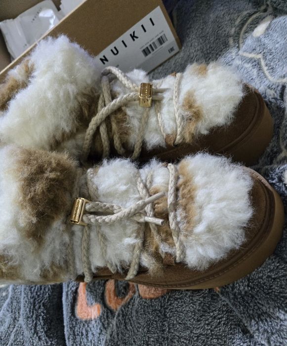 Inuikii teddy platform естествена кожа дамски апрески нови 38 номер