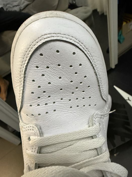 Nike jordan 1 low og white/red размер 44,5