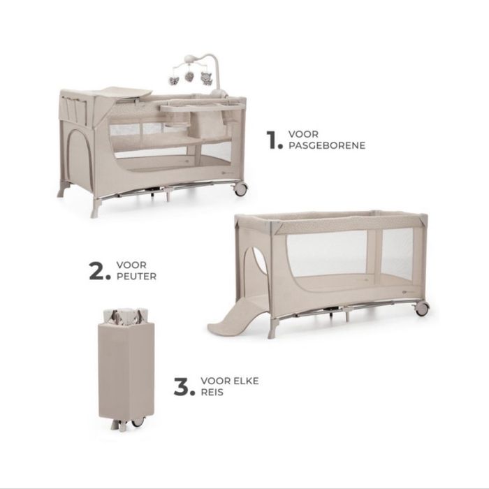 Pătuț pliabil Kinderkraft JoyFull2 Beige