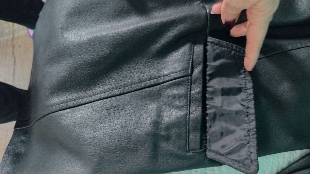 Дамско кожено яке,манто