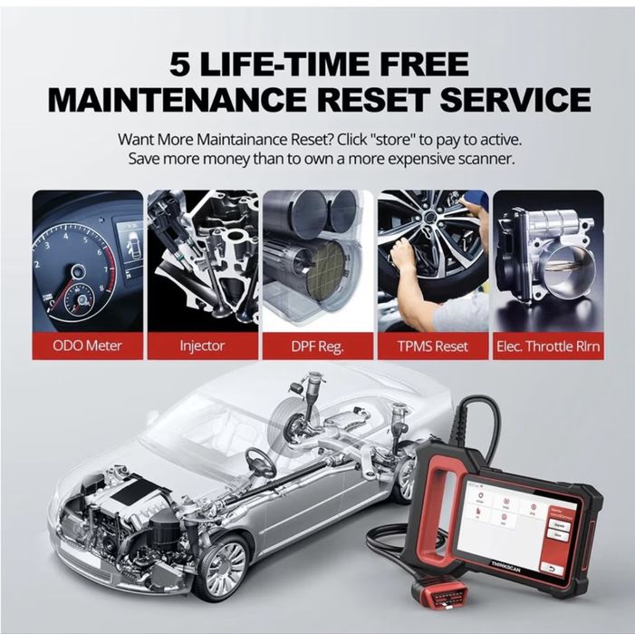 Interfata Diagnoza Tester Auto multimarca GizMondo® Launch THINKSCAN PLUS S7, diagnoza la nivel de service, + 5 functii service la alegere, din