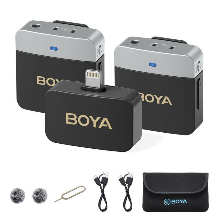 BOYA BY-M1V6 качественный беспроводной двойной микрофон для iPhone