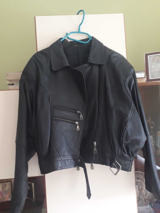Geaca piele naturala scurta moto