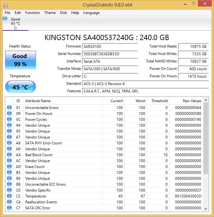 SSD SATA Kingston 240GB