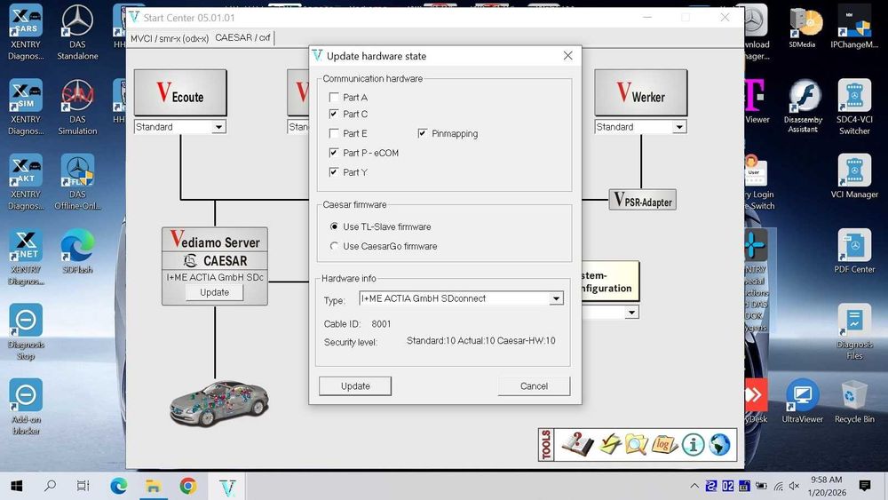 SSD 512Gb cu Xentry Cars Trucks 12.2025 DTS Vediamo WIS-ASRA 2021 EPC Starfinder