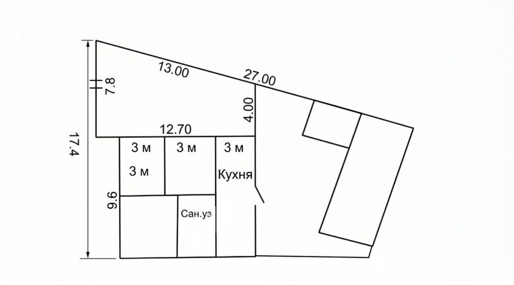 Участок-3сот.Новомосковская!Стадион Ёшлик/Старт!метро Пушкинская!