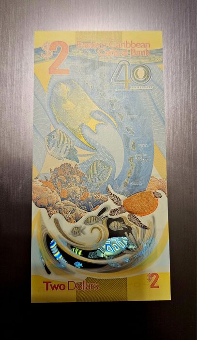 Юбилейна банкнота Източни Кариби 2 долара