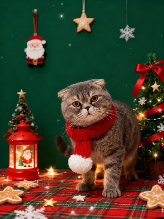 Шотландская вислоухая кошка (скоттиш-фолд).