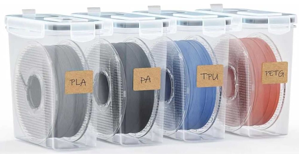 Cutii Depozitare Filament 3D – Set 4 Buc  Etanse – Protectie Umiditate
