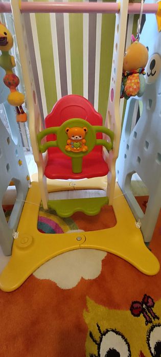 Детска пързалка с люлка Happy Bear