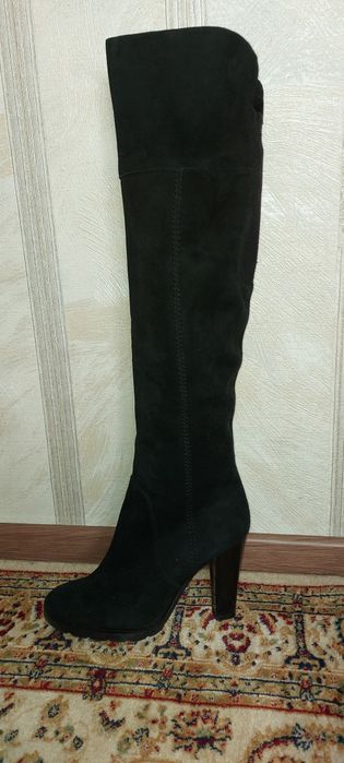 Замшевые сапоги. 36-37 размер