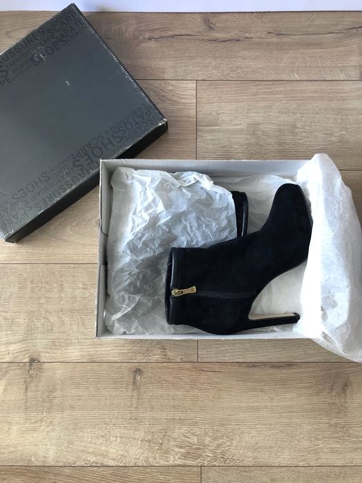 IL PASSO botine elegante piele intoarsa toc inalt 11.5cm | 39 | ghete